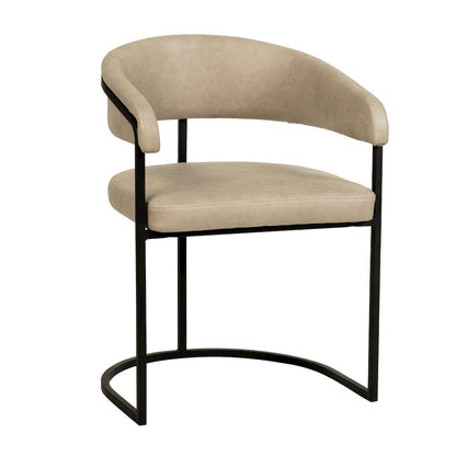 Aero Collection Modern Dining Chair in Oatmeal Set of 2