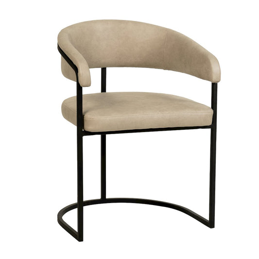 Aero Collection Modern Dining Chair in Oatmeal Set of 2