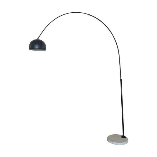 Arched Floor Lamp 75.6" Height with White Round Marble Base
