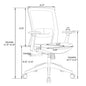 Ingram Modern  Office Task Chair with adjustable armrests