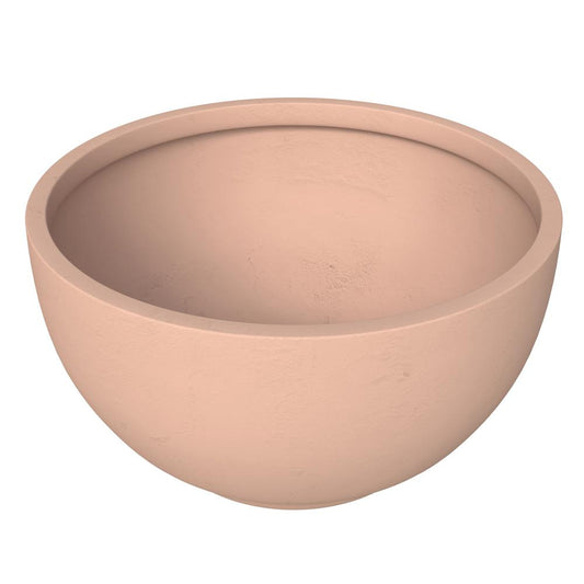 Hemisphere Poly Clay Planter in Terra cotta Color 14.9 Dia, 7.8 High