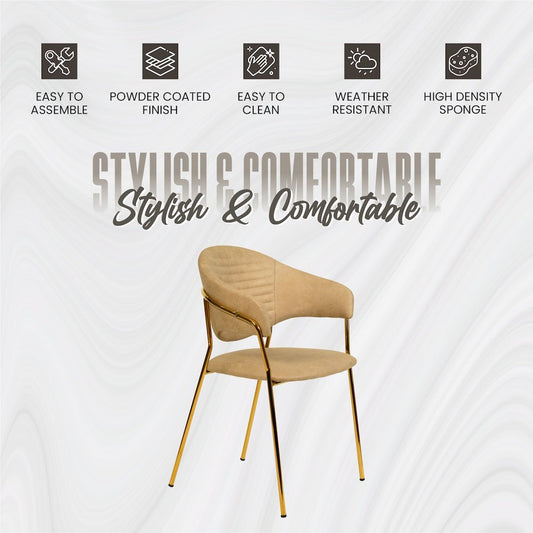 Bella Collection Modern Dining Chair in Taupe Set of 4