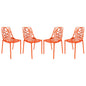 Modern Devon Aluminum Chair, Set of 4