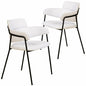 Axis Collection Modern Dining Chair in White - Set of 2
