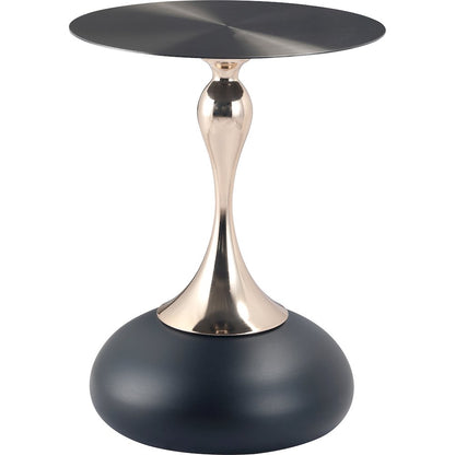 Savoy Collection Modern End Table In Matt Black