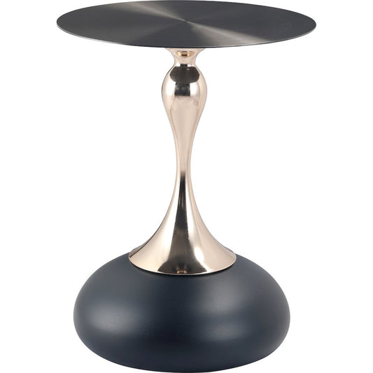 Savoy Collection Modern End Table In Matt Black