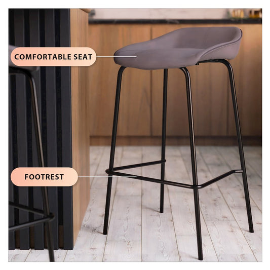 Servos Modern Barstool in Light Grey