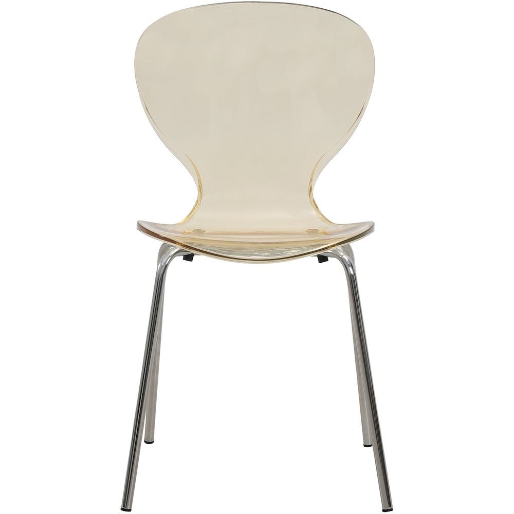Modern Oyster Transparent Side Chair Set of 2