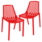 Acken Plastic Stackable Dining Chair, Set of 2