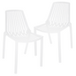 Acken Plastic Stackable Dining Chair, Set of 2