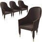 Belle Series Modern Dining Chair in Dark Brown Set of 4