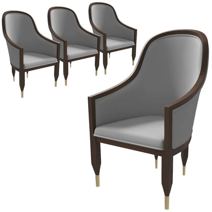 Belle Series Modern Dining Chair in Light Grey Set of 4