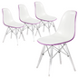 Dover Molded Side Chair with Acrylic Base, Set of 4
