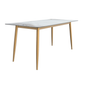 Modern Dining Table Brushed Gold Base, With 71 Medium Grey Sintered Stone Top
