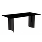 Dining Table Black Stainless Steel Base, With 55 Black/Gold Sintered Stone Top