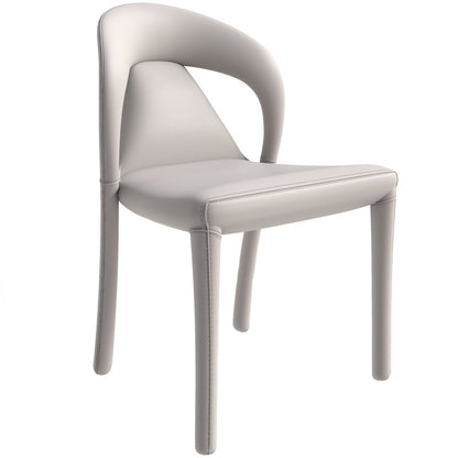 Solace Series Modern Dining Chair in Light Grey Set of 2