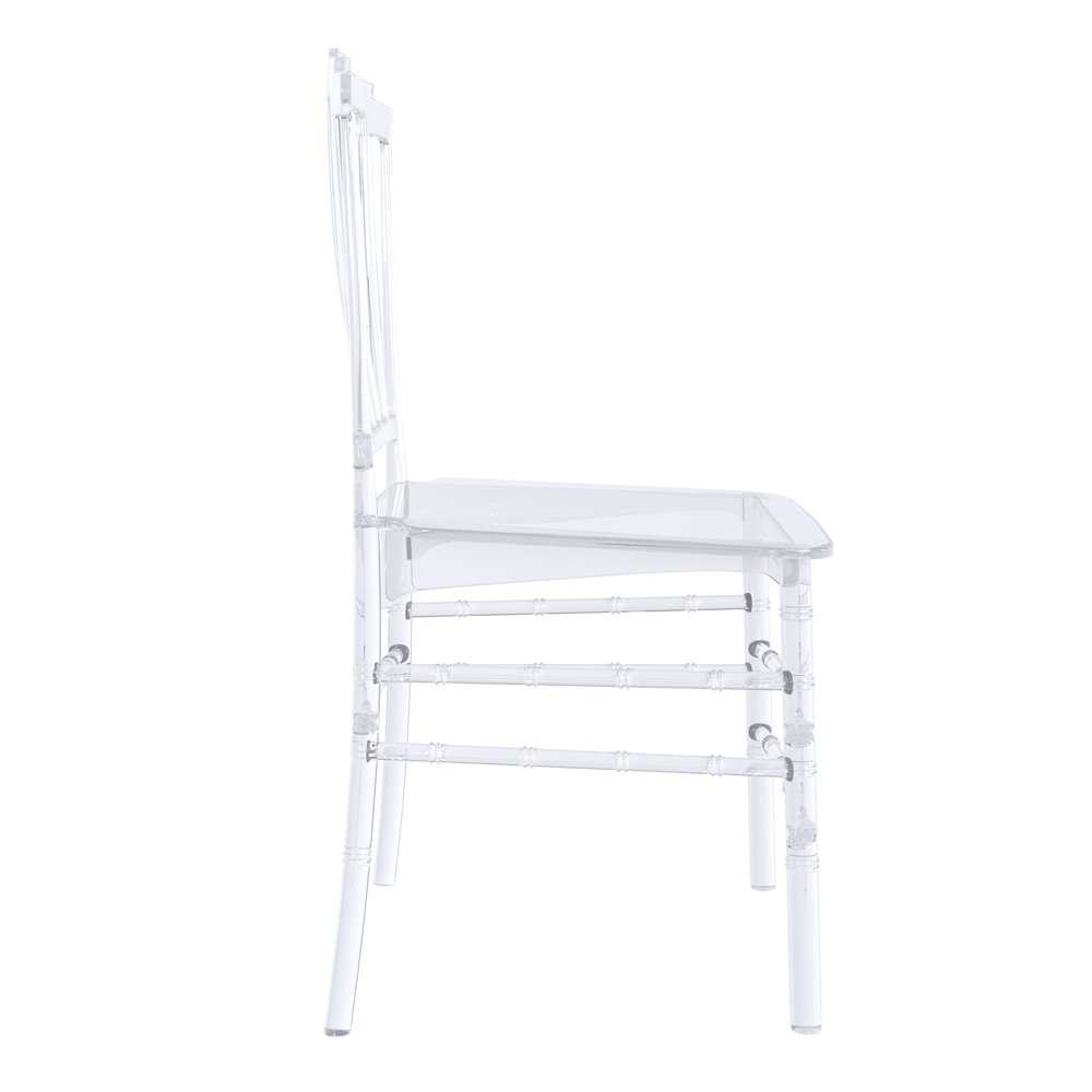 Synth Series Modern Dining Chair in Clear Set of 4