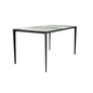 Avo Series Modern Dining Table Black Base, With 71 Light Grey Sintered Stone Top