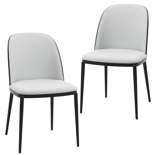 Dining Side Chair with Velvet Seat and Steel Frame Set of 2
