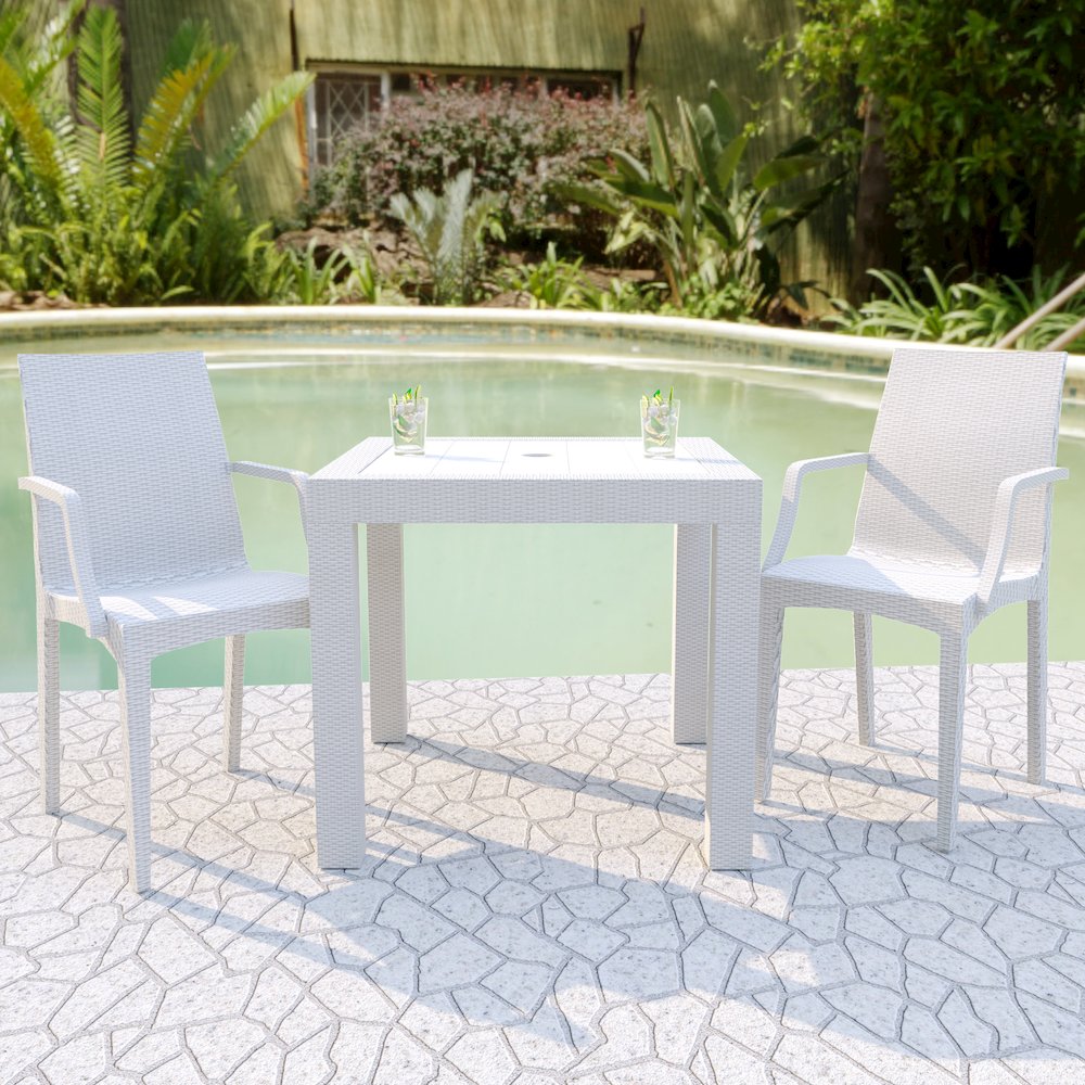 Weave Mace Indoor/Outdoor Chair (With Arms), Set of 2