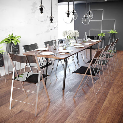 Menno Modern Acrylic Folding Chair, Set of 4