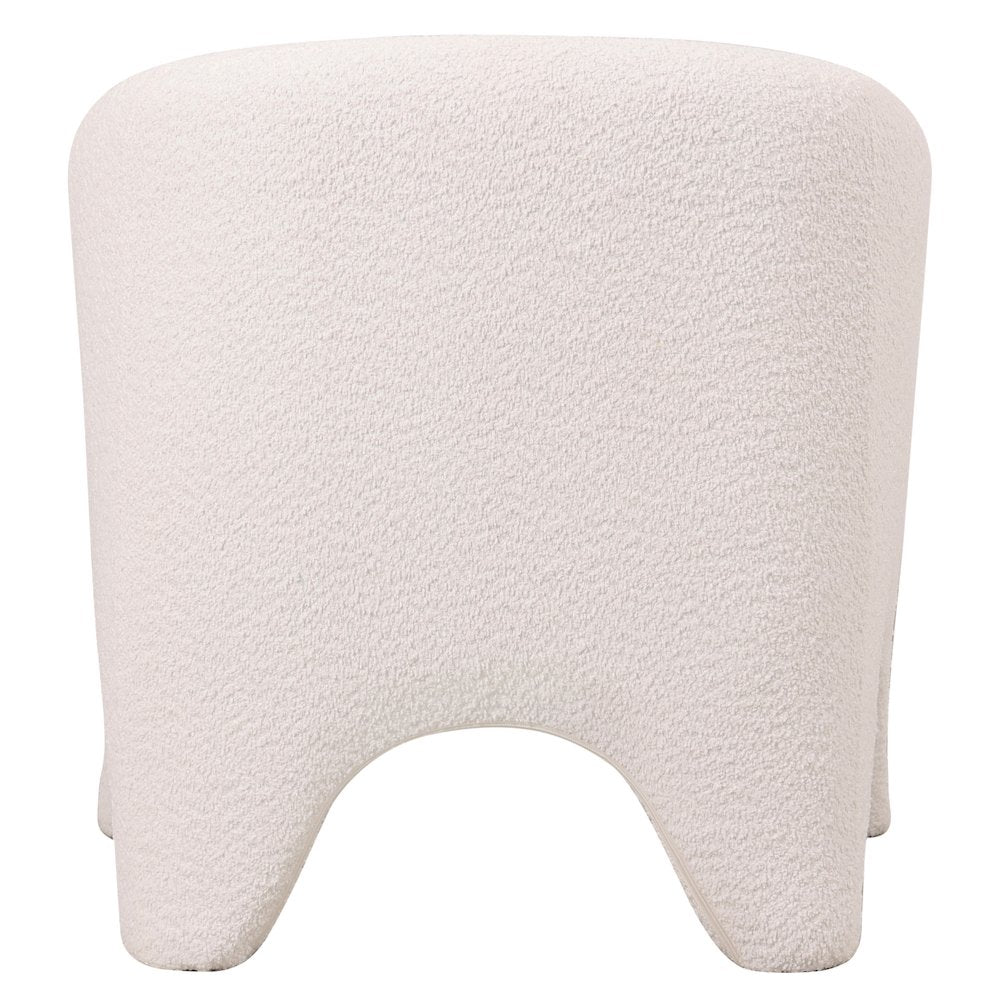 Lylo Collection Modern Accent Chair In Boucle White