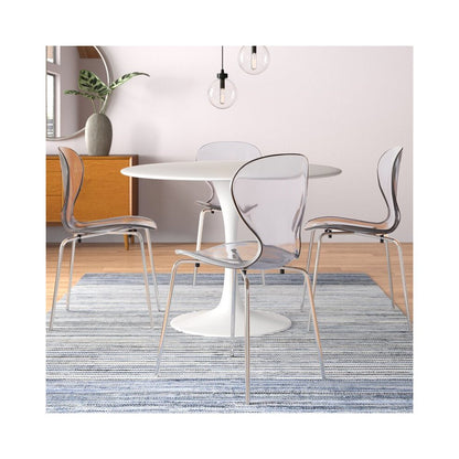 Modern Oyster Transparent Side Chair