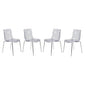 Astor Water Ripple Design Dining Chair Set of 4
