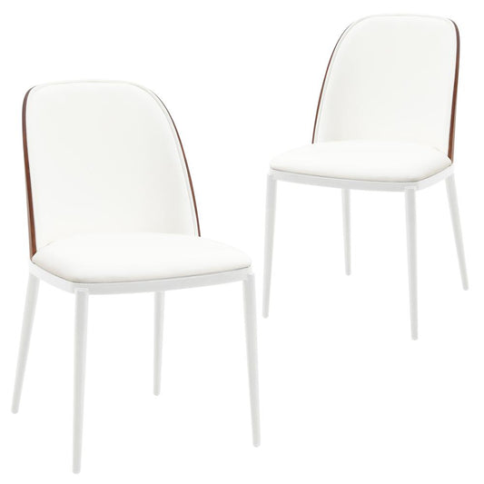 Dining Side Chair with Leather Seat