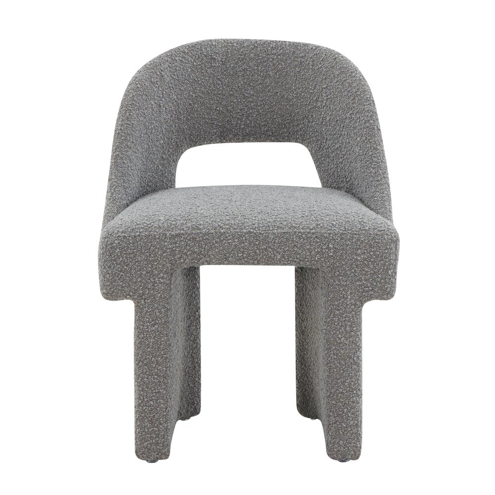 Quell Boucle Accent Chair in Grey Set of 2