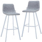 Elland - Bar stool -Light Grey- White Base Set of 2