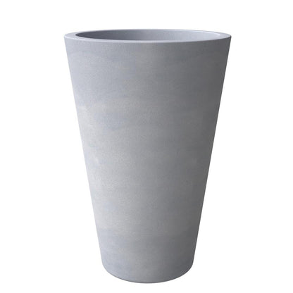 Pebble Series Poly Stone Planter 23.6." Dia 31.5" High in Grey