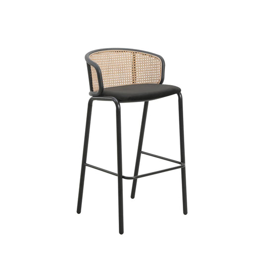 Seat and Black Powder Coated Steel Frame for Kitchen and Dining Room