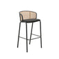 Seat and Black Powder Coated Steel Frame for Kitchen and Dining Room