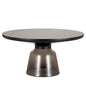 Glass Coffee Table Grey glass, Black Rim Black Sintered Stone Top