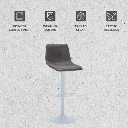 Tilbury - Bar stool - White base- Grey