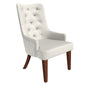 Spruce Collection Modern Wooden Dining Chair in Beige Velvet