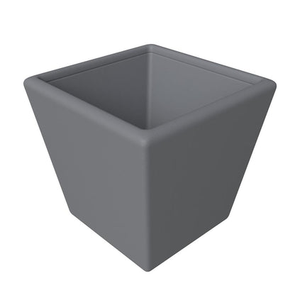 Blossom Series Poly Stone Planter in Dark Grey 14 Dia, 13.4 High