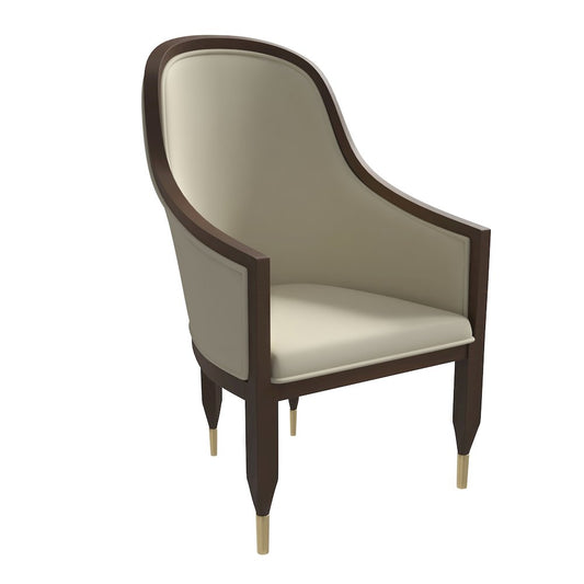Elara Collection Wooden Dining Chair in Two-Tone Toupe Set of 2