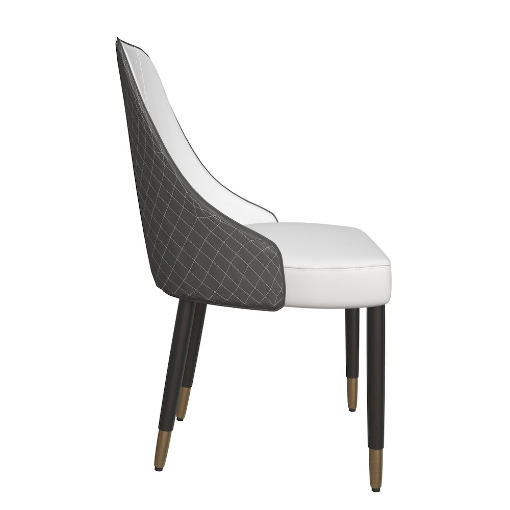Allure Collection Modern Dining Chair In Black Fabric - Set of 2
