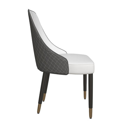 Allure Collection Modern Dining Chair In Black Fabric - Set of 2