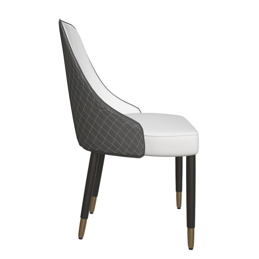 Allure Collection Modern Dining Chair In Black Fabric - Set of 2