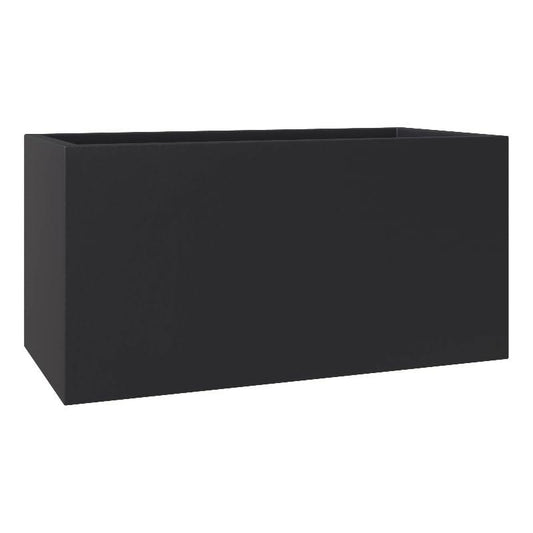 Bloom Series Poly Stone Planter 11.8" , 23.6" Long In Black
