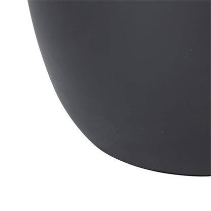 Dahlia Series Poly Stone Planter in Black 14.4 Dia, 10.8 High