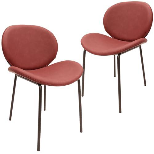 Dining Side Chair with Upholstered Faux Leather Seat