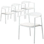 Kora Collection Modern Dining Chair in White - Set of 4
