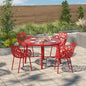 Modern Devon Aluminum Armchair, Set of 4