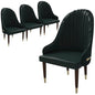 Elara Collection Wooden Dining Chair in Two-Tone Green Set of 4