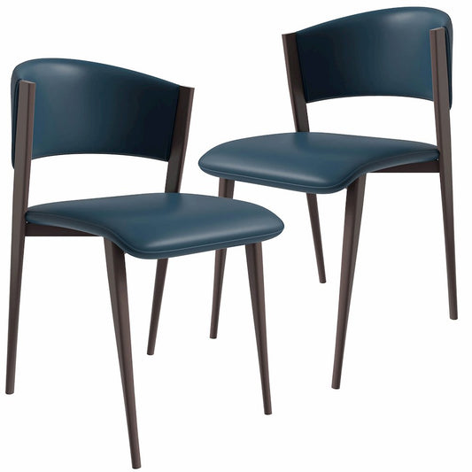 Aspen Collection Modern Dining Chair Set of 2 in Light Grey
