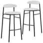 Lume Collection Modern Bar Stool in Grey Set of 2